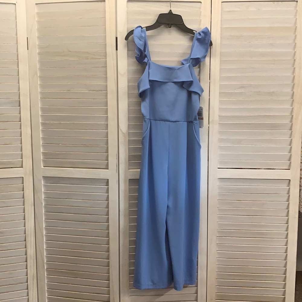Girls blue jumpsuit.